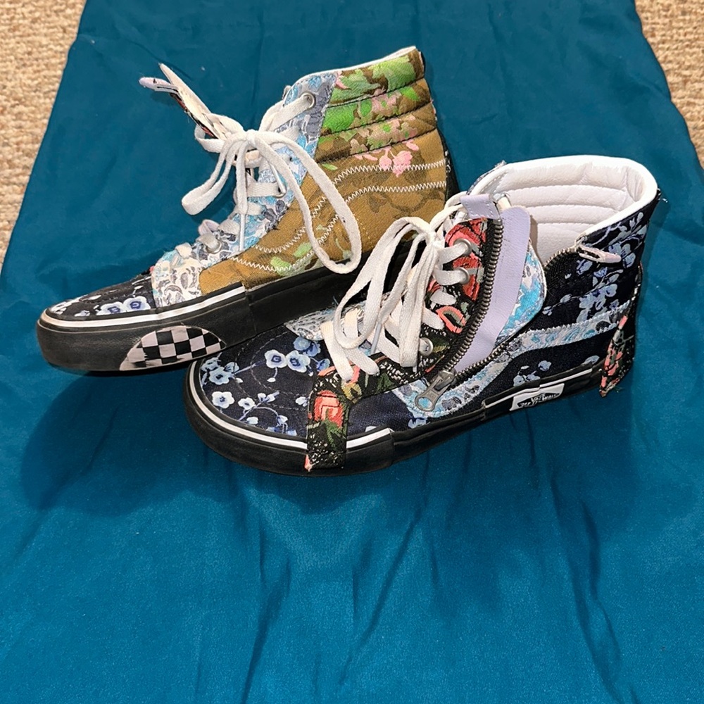 Vans high top patchwork